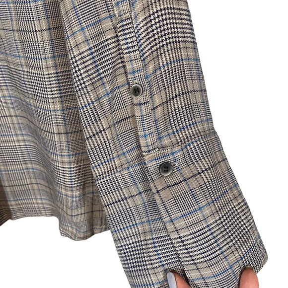 Treasure & Bond Women’s Gray Plaid Long Sleeve Button Down Shirt Size XS - Picture 11 of 11
